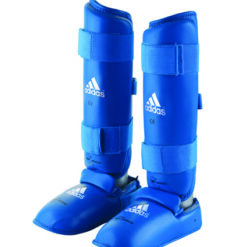 Karate Shin and Instep pad WKF, Adidas blue