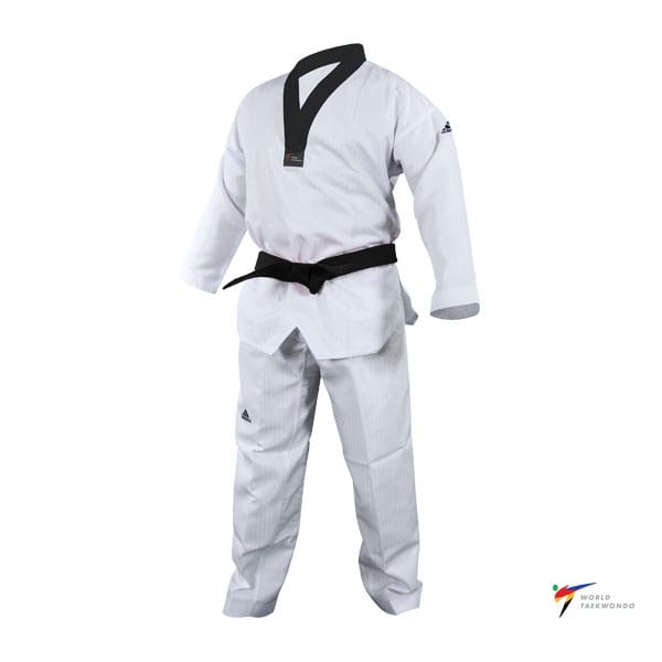 Adidas Adistart II WT taekwondo dobok s črnim ovratnikom