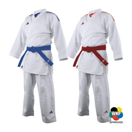 Karate kimono DNA Kumite Fighter Adidas rdeče in modro