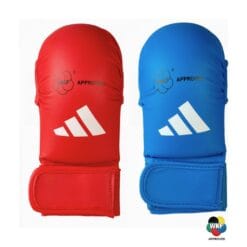 Adidas WKF Karate Faustschutz für Kumite in Blau und Rot