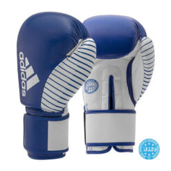 Kickboxing Wettkampfhandschuhe Leder WAKO, Adidas Blau