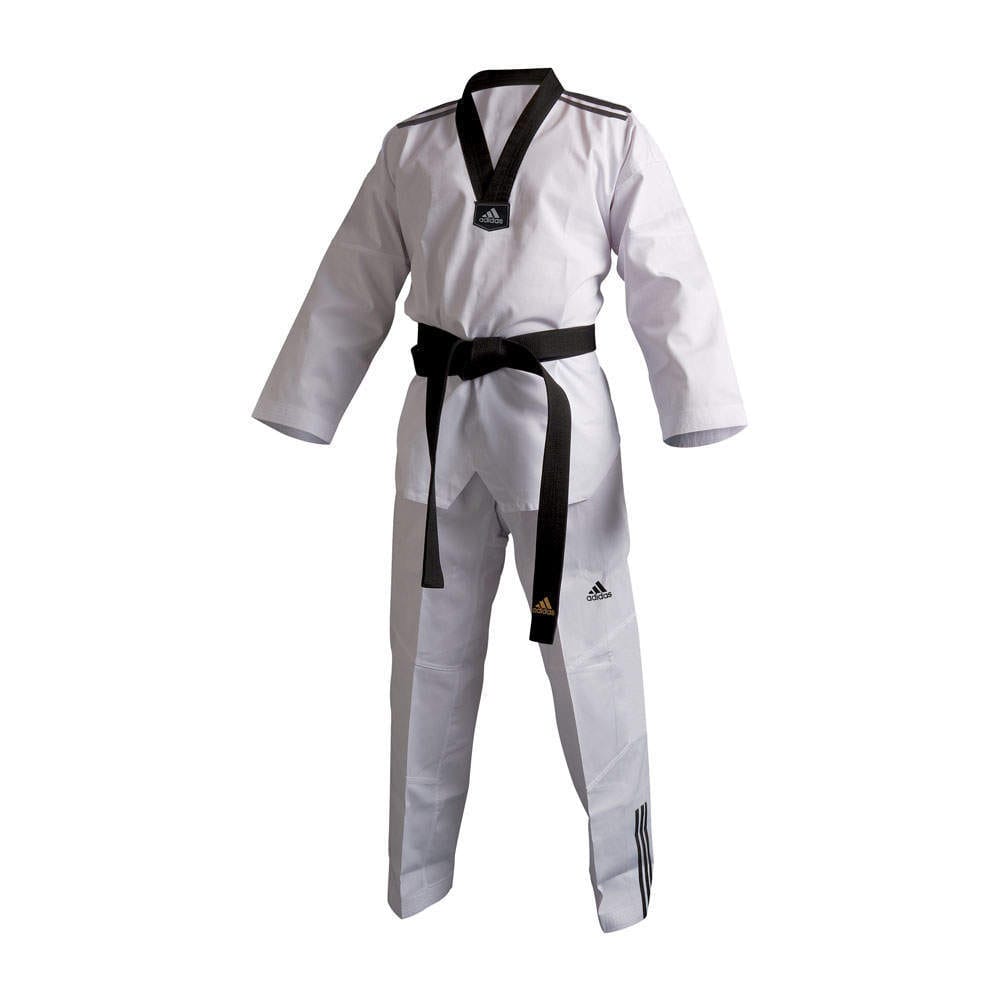 Adidas Club 3 Stripes WT taekwondo dobok with black collar