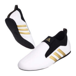 Pro Taekwondo shoes Contestant Adidas white with gold stripes