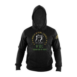 Boxing WBC hoodie Adidas črn s kapuco in tiskom