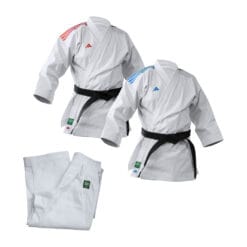 Karate kata kimono set Adidas Shori WKF Premier League – modra in rdeča jakna + High Waist hlače