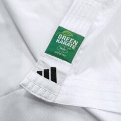 WKF Green Karate oznaka na karate kimonu Adidas DNA Kumite Fighter