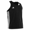 Črna boksarska majica Adidas brez rokavov za trening in tekmovanja