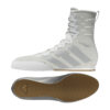 Weiß-silberne Boxschuhe Adidas Box Hog 4