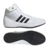 White Adidas HVC kids wrestling shoes