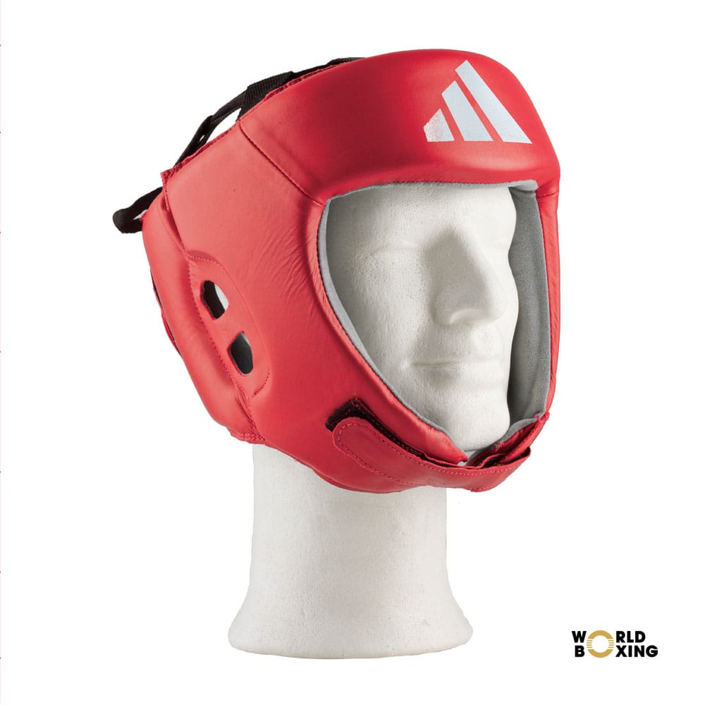 Rdeča World Boxing boksarska čelada Adidas WB Licensed