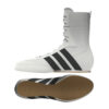White Adidas Box Hog Classic boxing shoes